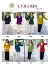 Colors Vol 1 By Passion Tree Rayon Plain Embroidery Ladies Top Exporters In India
